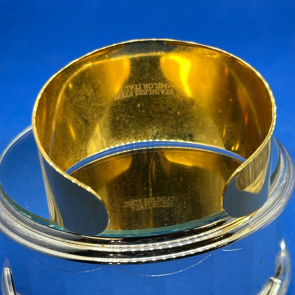 Milor Italy Stainless‎ Steel cuff Bracelet Gold - Picture 3 of 4